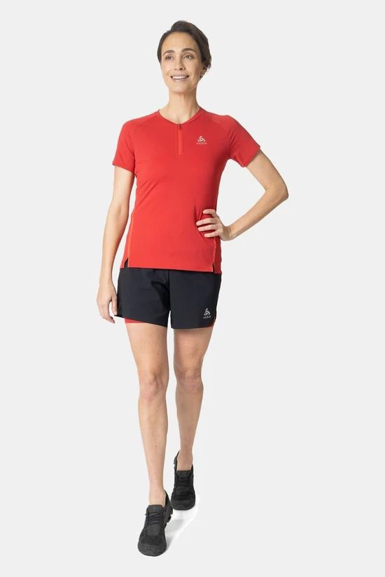 Odlo The Axalp Half-zip Running T-shirt Dames 1 Odlo The Axalp Half-zip Running T-shirt Dames