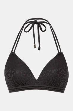 BEACHLIFE Textured Leo Bikinitop